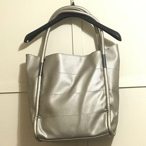 Neiman Marcus Metallic Gold Tote